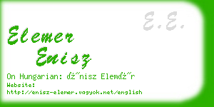 elemer enisz business card